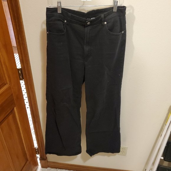 H&M high rise wide leg Black Denim Jeans - Picture 1 of 1